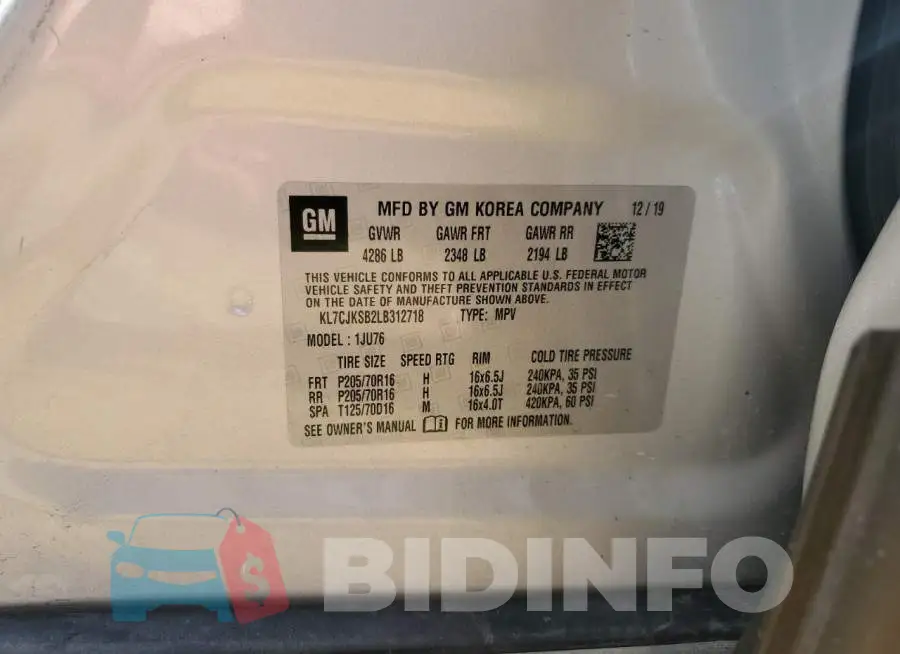 KL7CJKSB2LB312718 Photo# 10