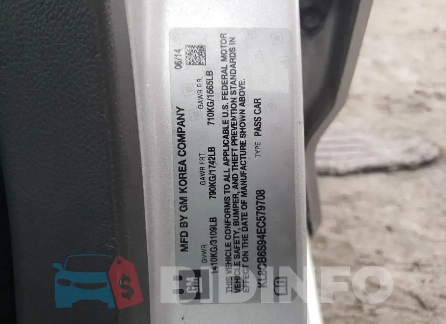 KL8CB6S94EC579708 Photo# 13