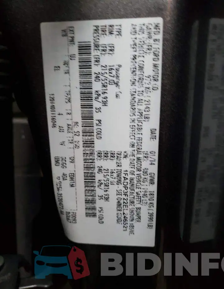 1FADP3F22EL246521 Photo# 12