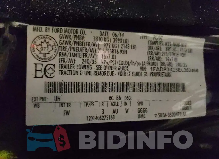 1FADP3K25EL352466 Photo# 12