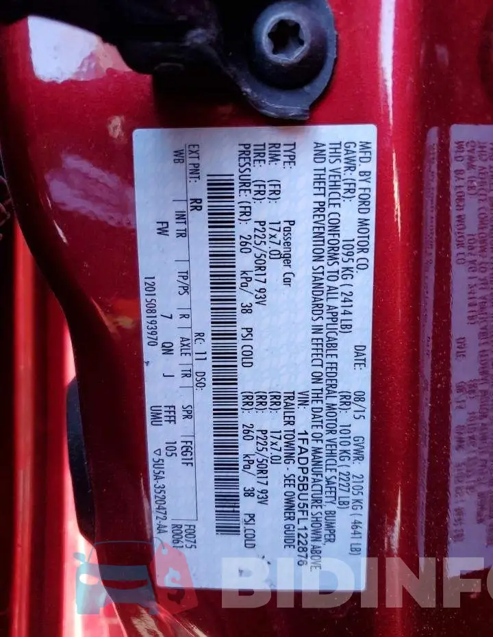 1FADP5BU5FL122876 Photo# 13