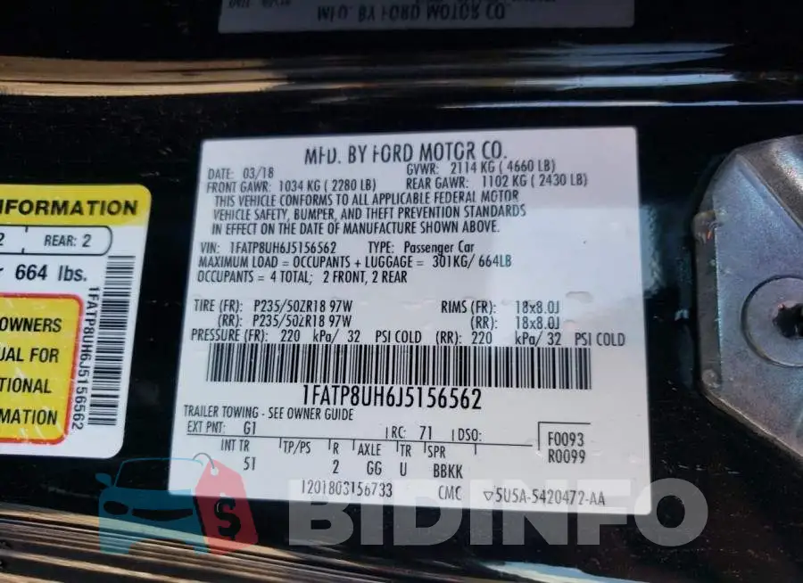 1FATP8UH6J5156562 Photo# 10