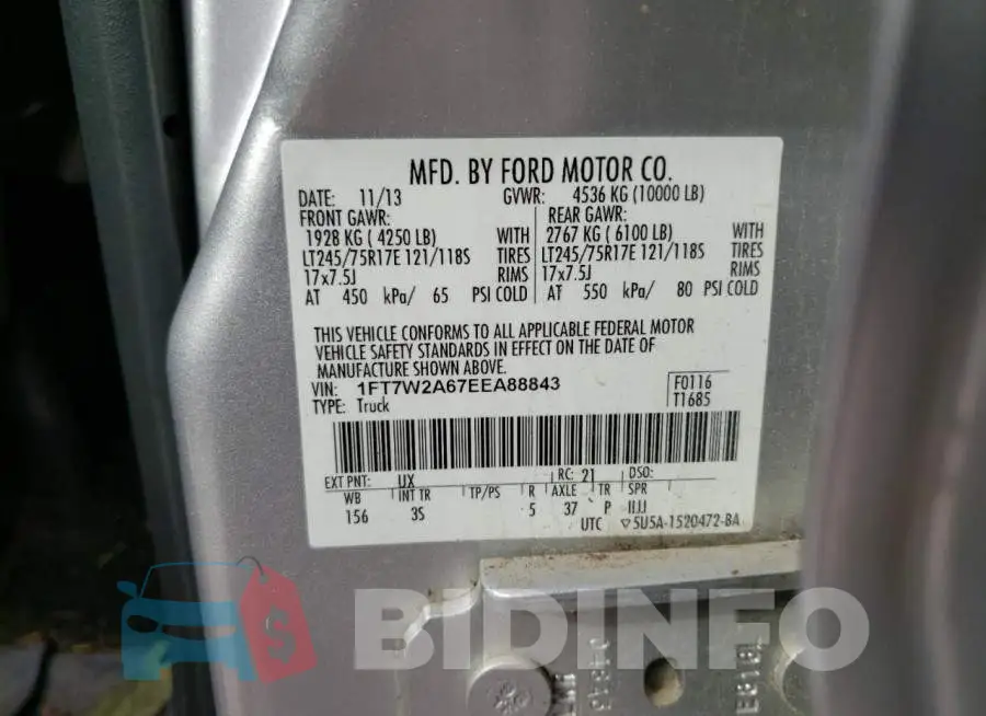 1FT7W2A67EEA88843 Photo# 12