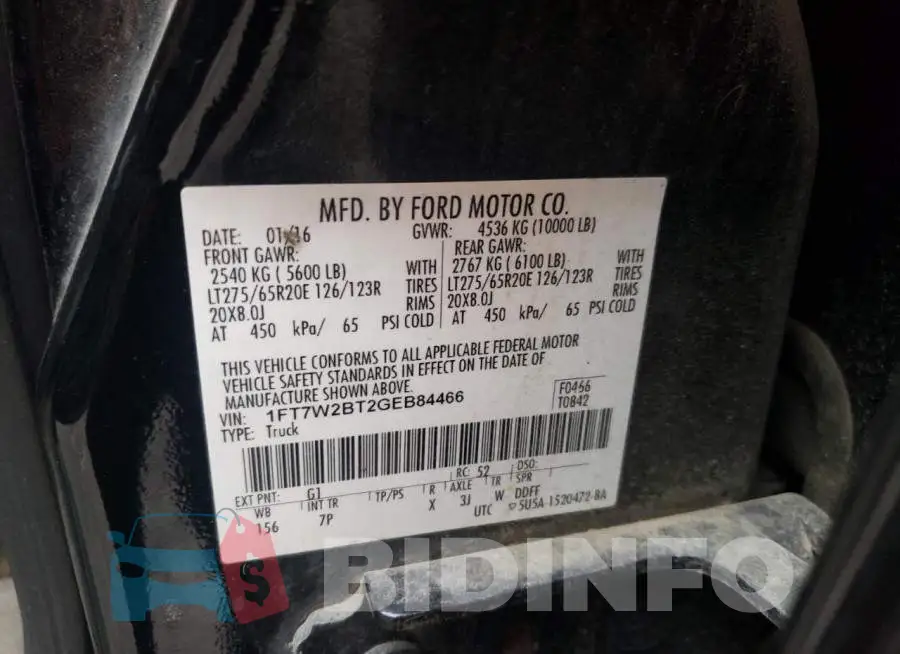 1FT7W2BT2GEB84466 Photo# 13