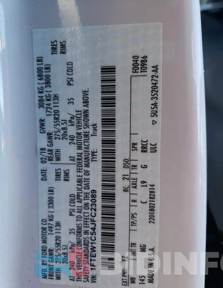 1FTEW1C54JFC23089 Photo# 12