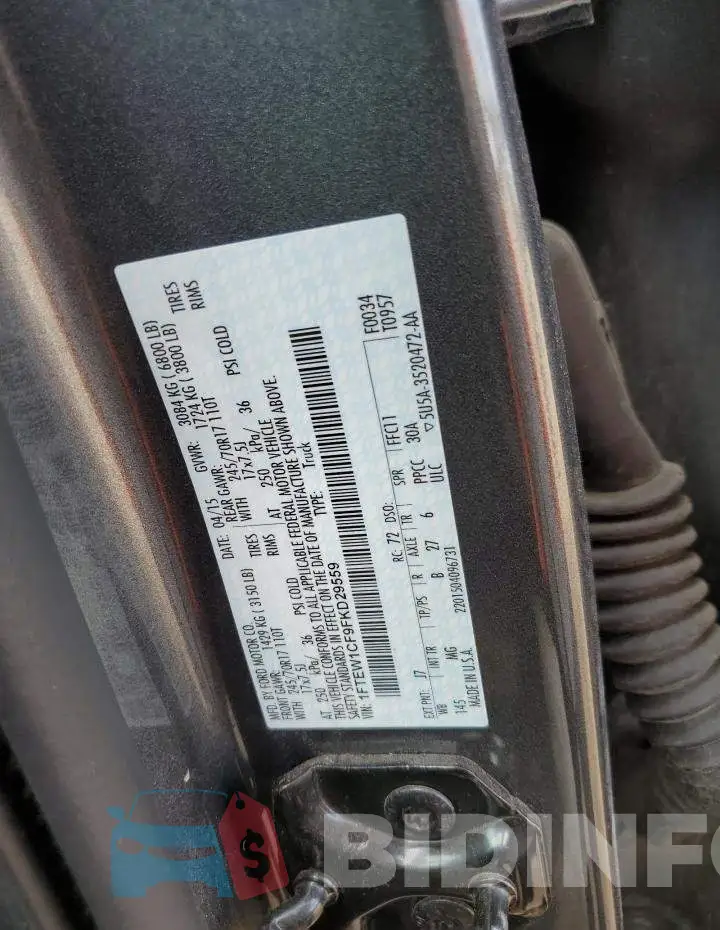 1FTEW1CF9FKD29559 Photo# 13