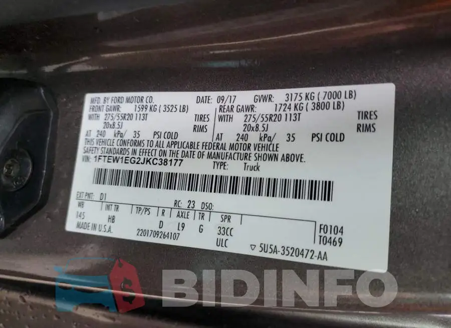 1FTEW1EG2JKC38177 Photo# 12