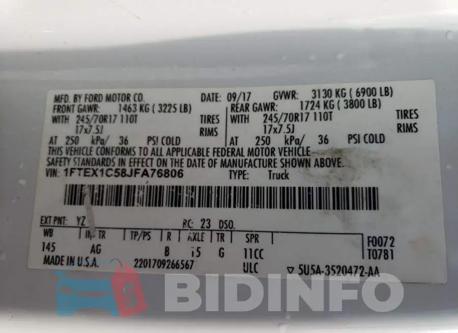 1FTEX1C58JFA76806 Photo# 10