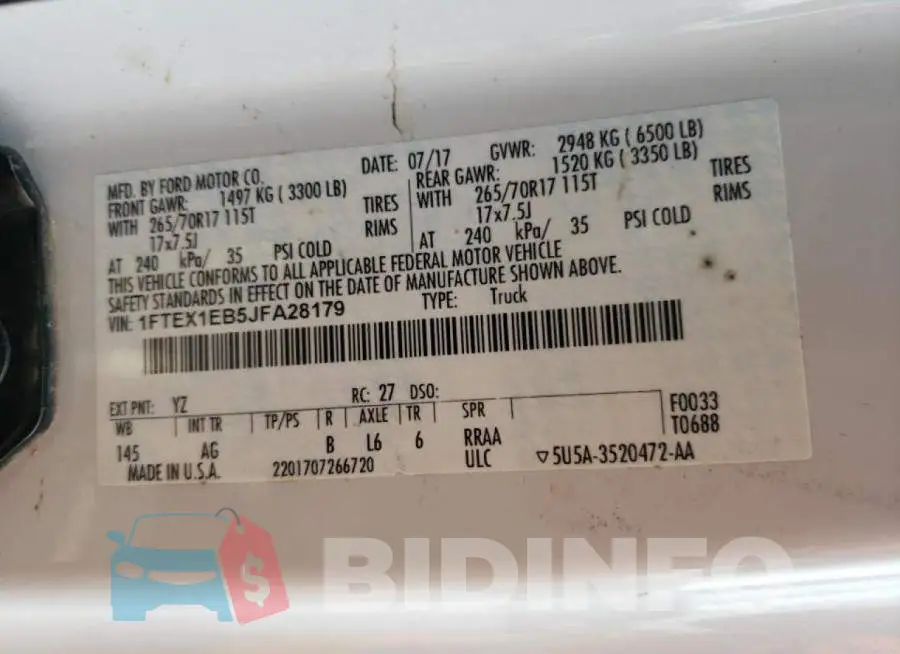 1FTEX1EB5JFA28179 Photo# 10