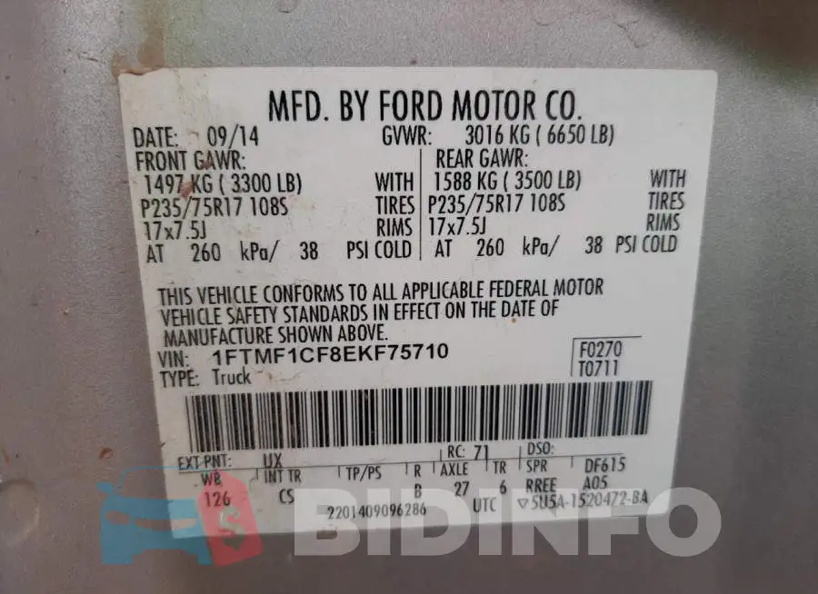 1FTMF1CF8EKF75710 Photo# 12