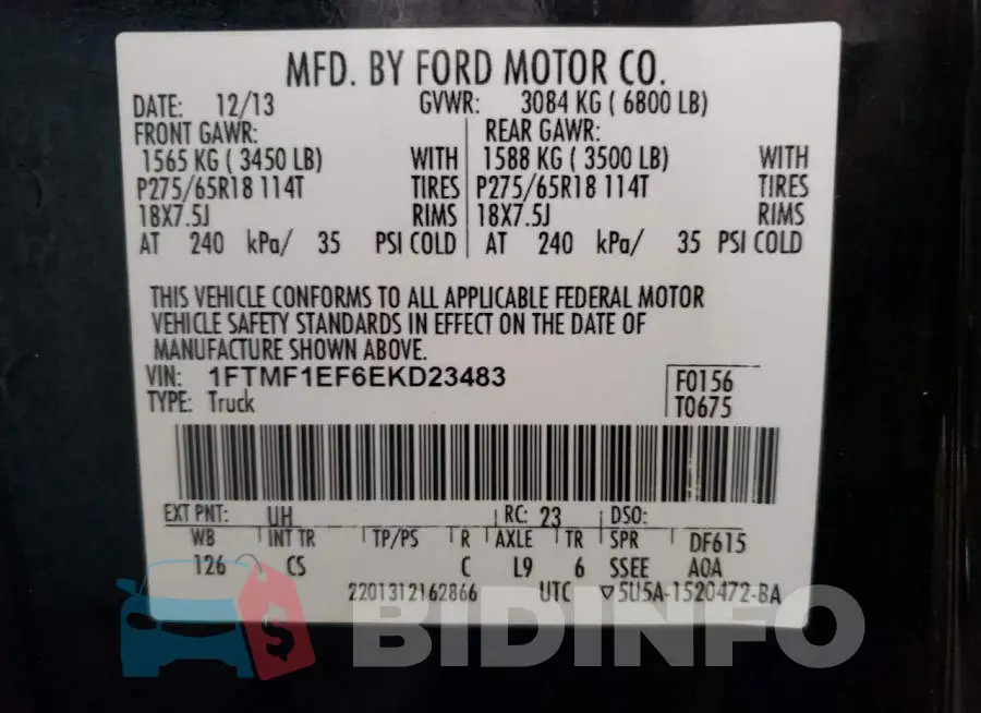 1FTMF1EF6EKD23483 Photo# 12
