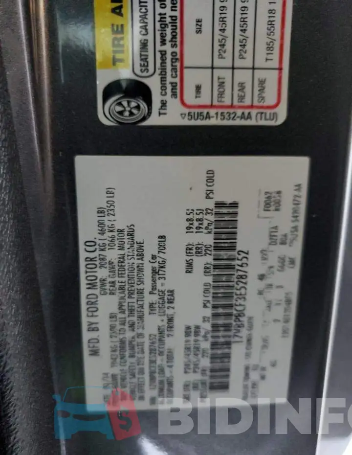 1ZVBP8CF3E5287652 Photo# 12