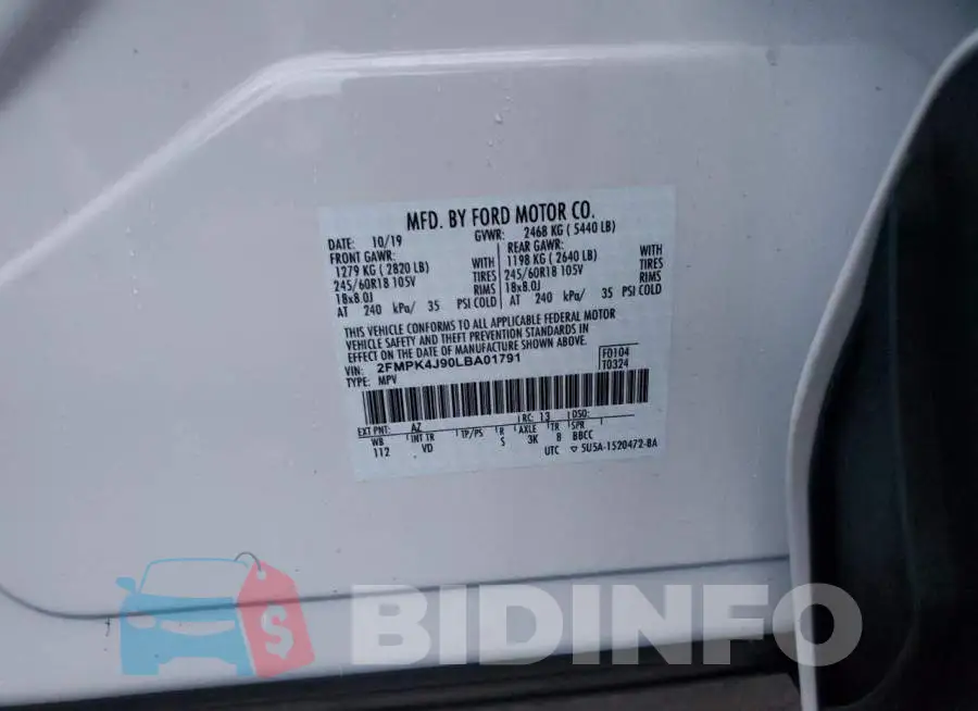 2FMPK4J90LBA01791 Photo# 12