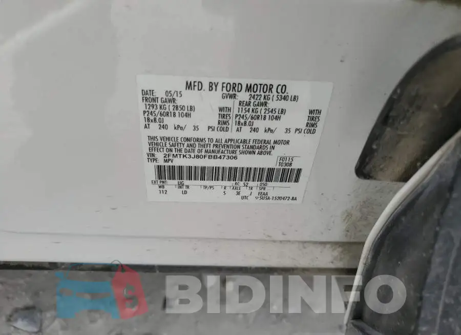 2FMTK3J80FBB47306 Photo# 13