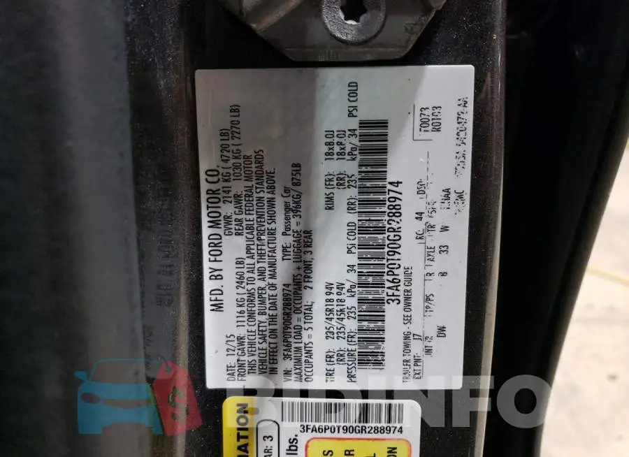3FA6P0T90GR288974 Photo# 12