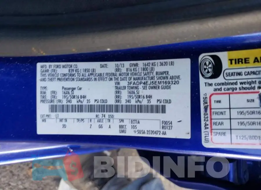 3FADP4EJ5EM169320 Photo# 10