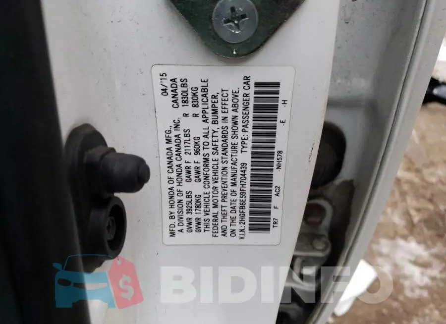 2HGFB6E59FH704439 Photo# 13