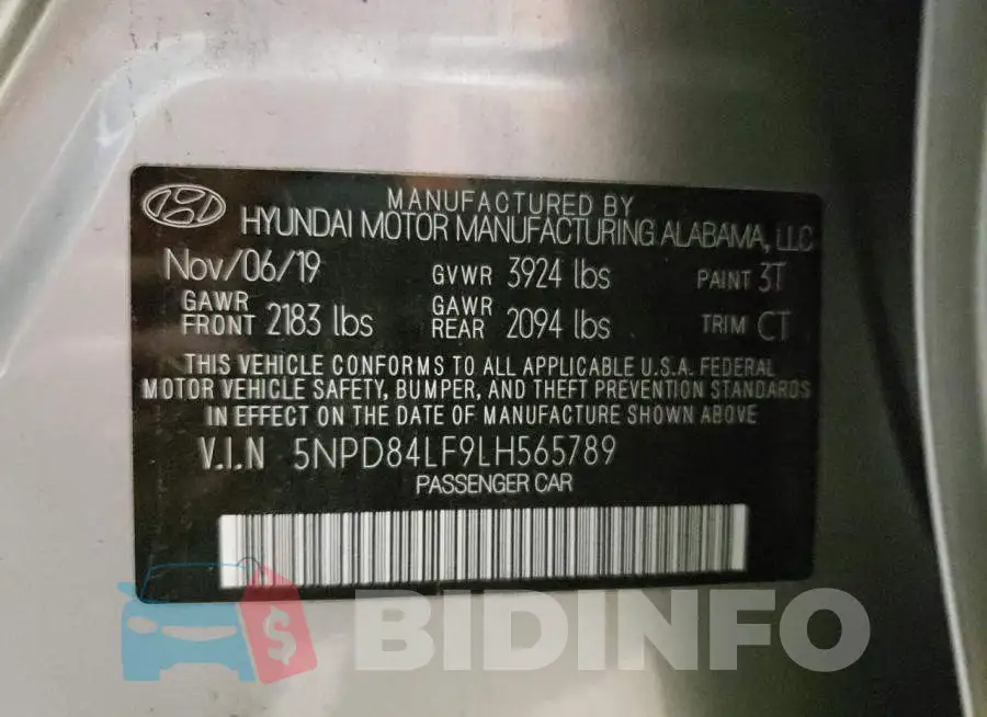 5NPD84LF9LH565789 Photo# 12