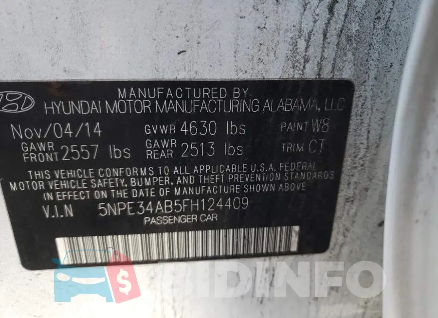 5NPE34AB5FH124409 Photo# 12