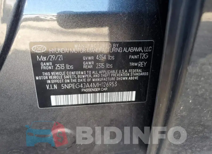 5NPEG4JA4MH126953 Photo# 12