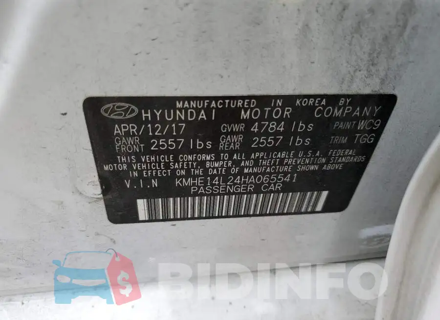 KMHE14L24HA065541 Photo# 10
