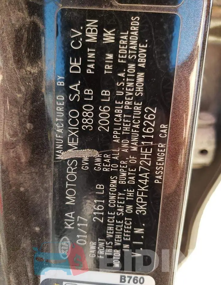 3KPFK4A72HE116262 Photo# 12