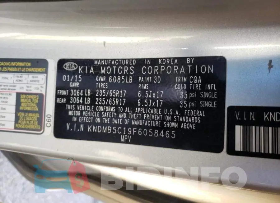 KNDMB5C19F6058465 Photo# 10