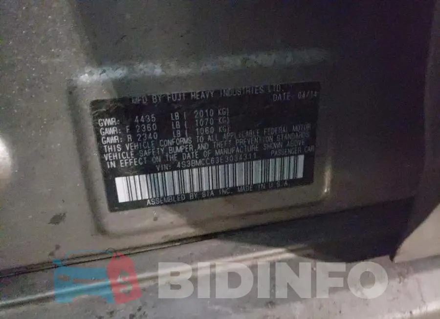 4S3BMCC63E3034311 Photo# 12