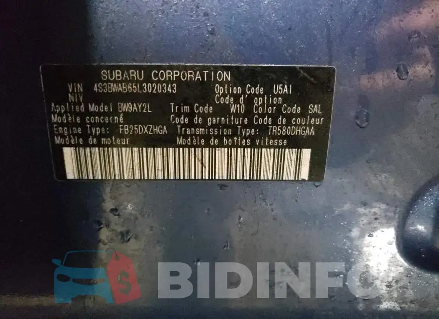 4S3BWAB65L3020343 Photo# 12