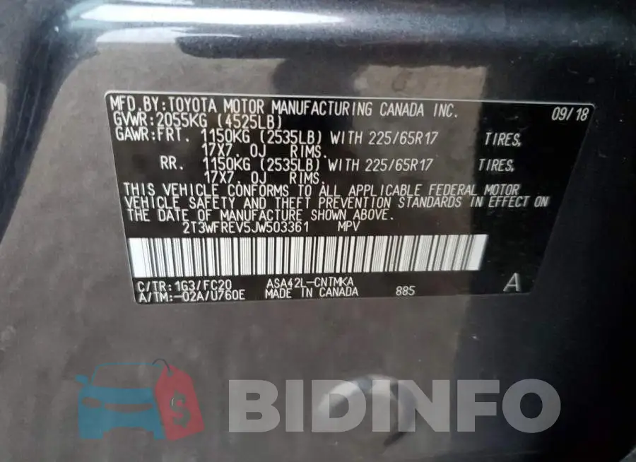 2T3WFREV5JW503361 Photo# 13
