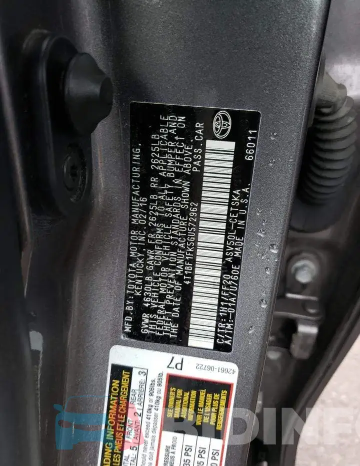 4T1BF1FK5GU572962 Photo# 12