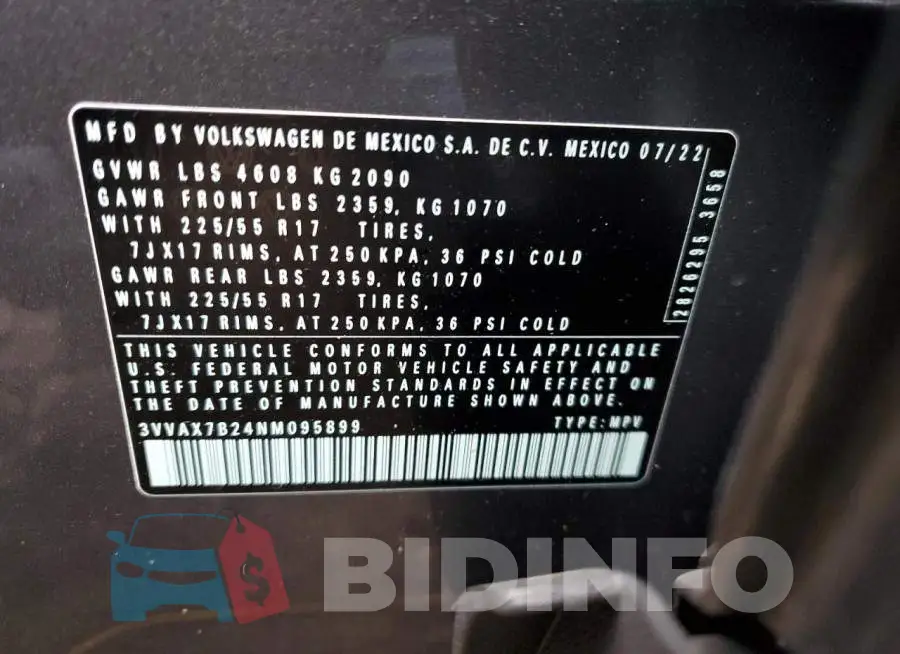 3VVAX7B24NM095899 Photo# 13