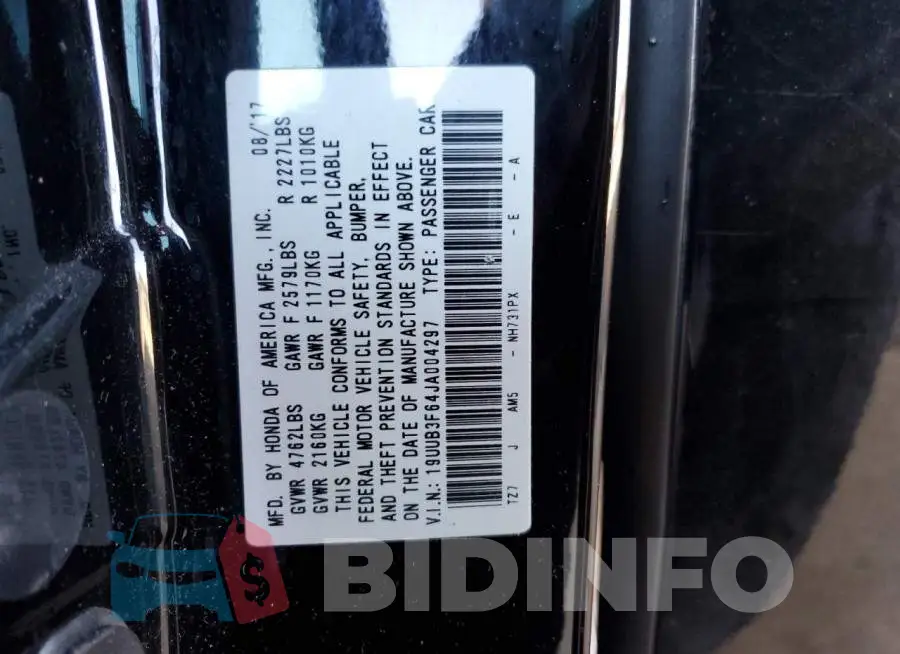 19UUB3F64JA004297 Photo# 12