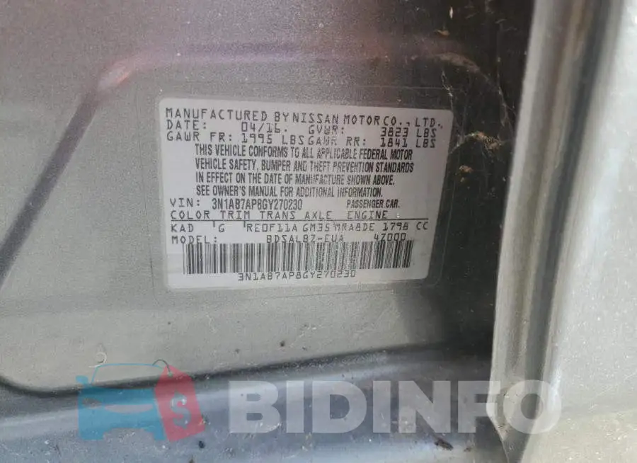 3N1AB7AP8GY270230 Photo# 12