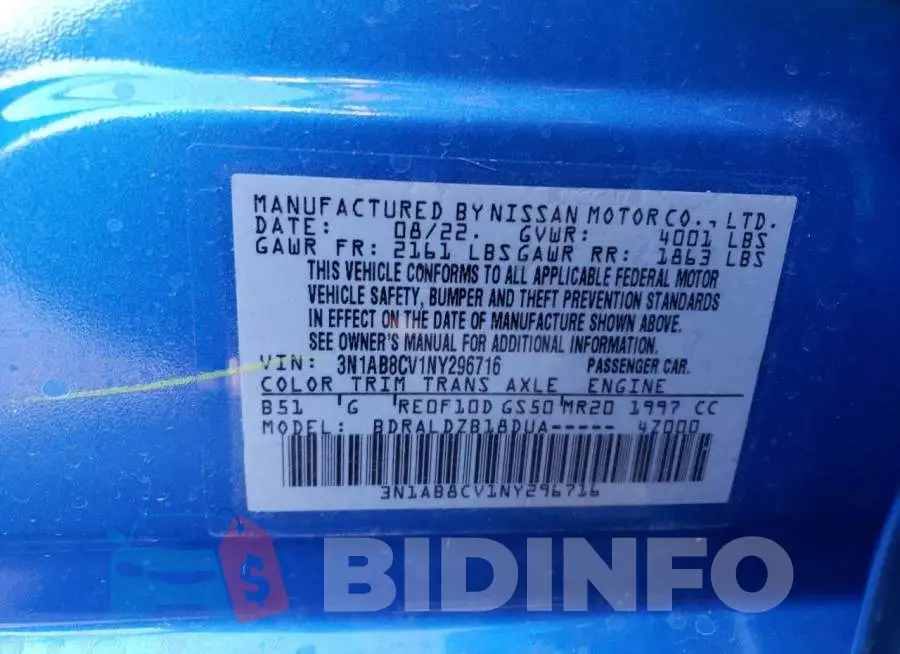 3N1AB8CV1NY296716 Photo# 12