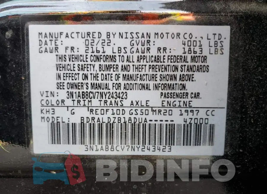3N1AB8CV7NY243423 Photo# 12