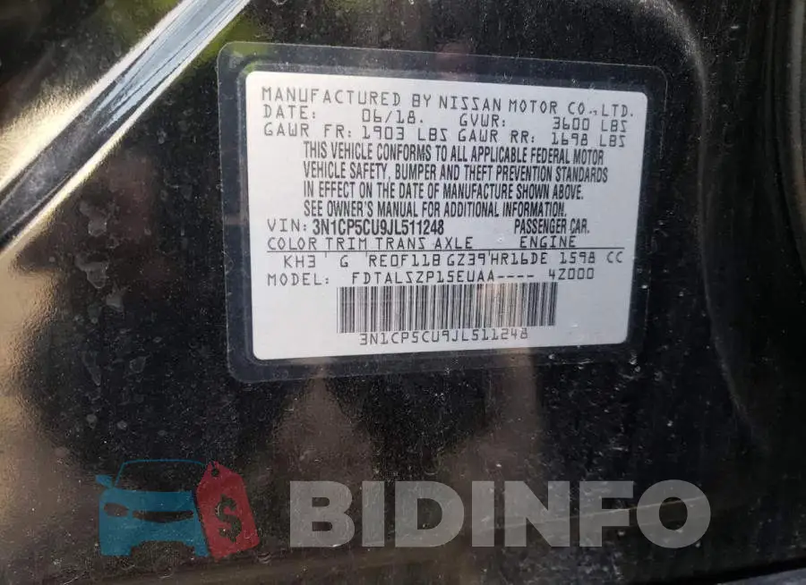 3N1CP5CU9JL511248 Photo# 14
