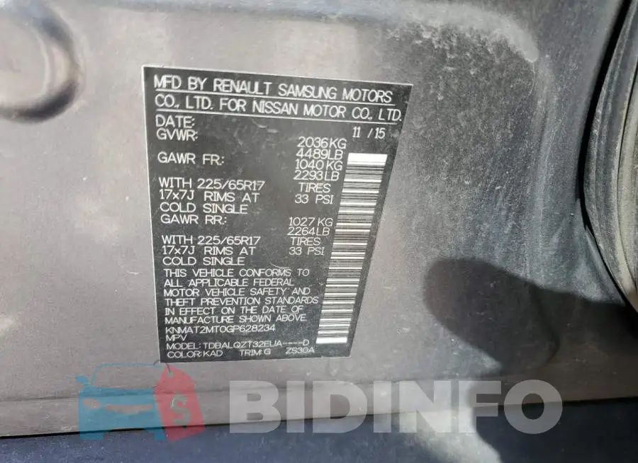 KNMAT2MT0GP628234 Photo# 14