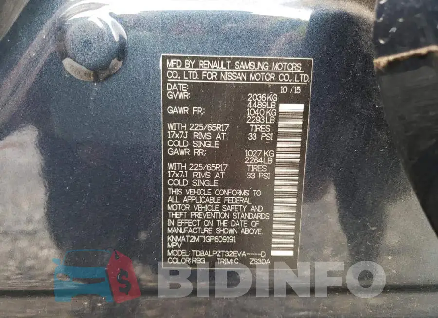 KNMAT2MT1GP609191 Photo# 13