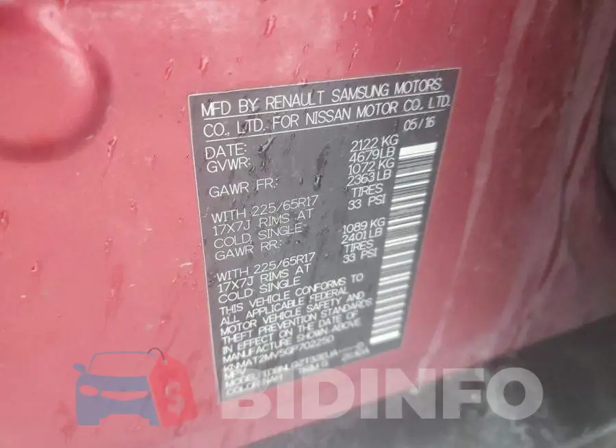 KNMAT2MV5GP702250 Photo# 10