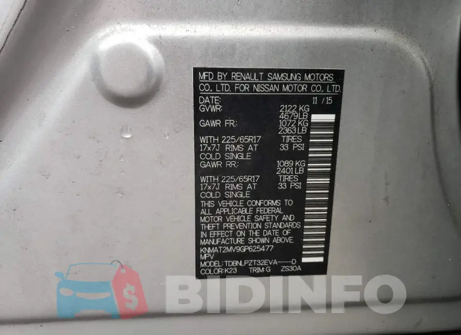 KNMAT2MV9GP625477 Photo# 13