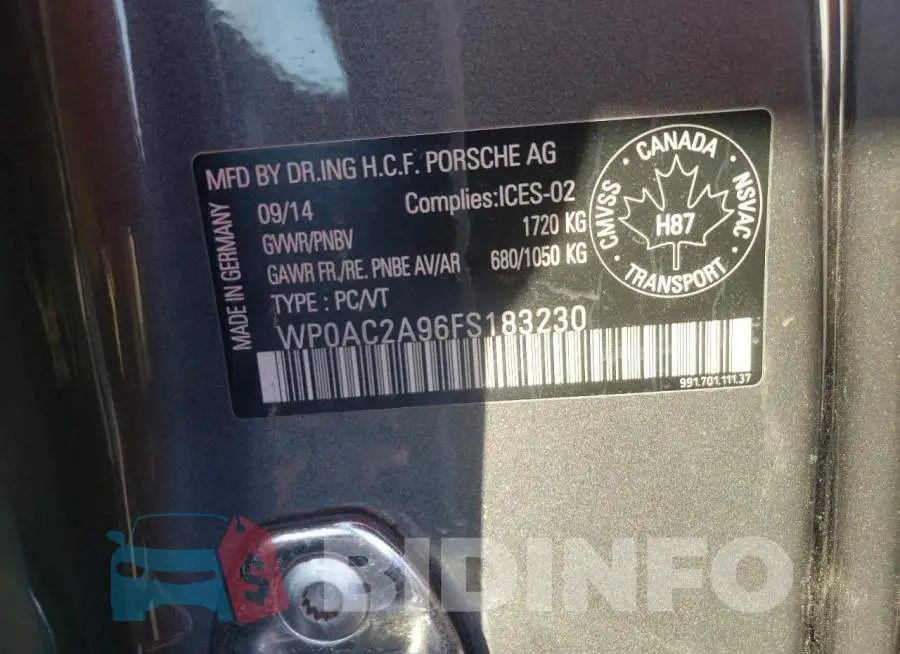 WP0AC2A96FS183230 Photo# 13