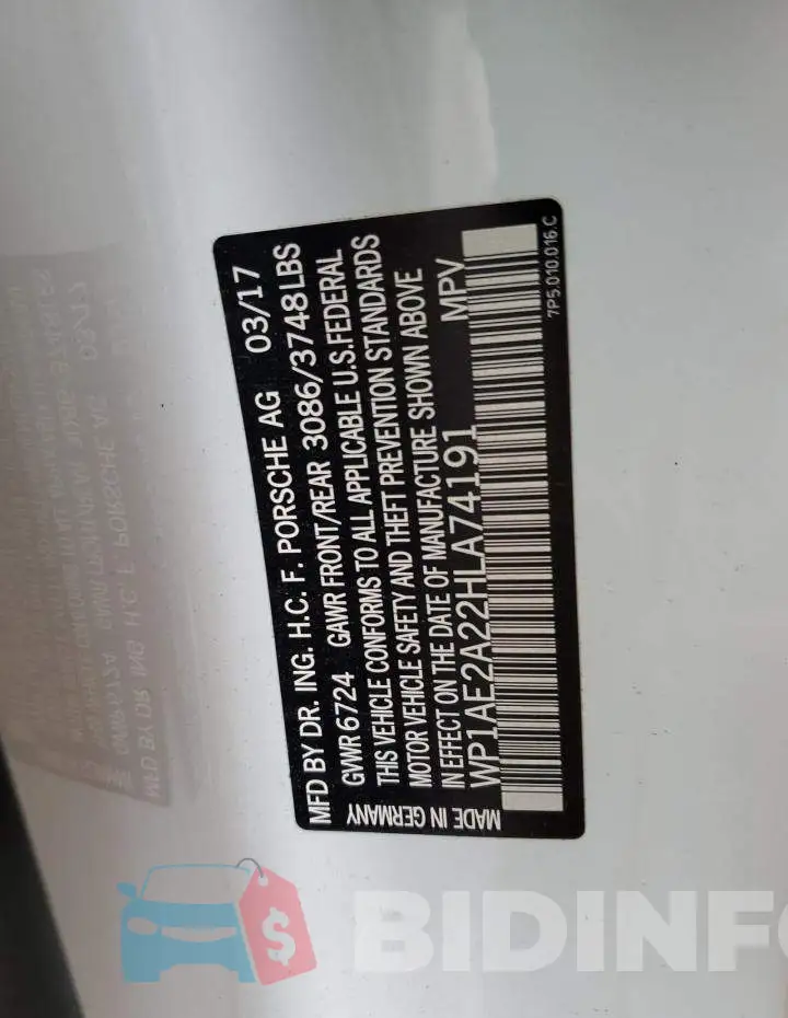 WP1AE2A22HLA74191 Photo# 14