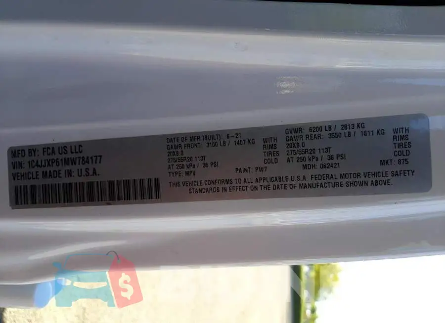 1C4JJXP61MW784177 Photo# 10