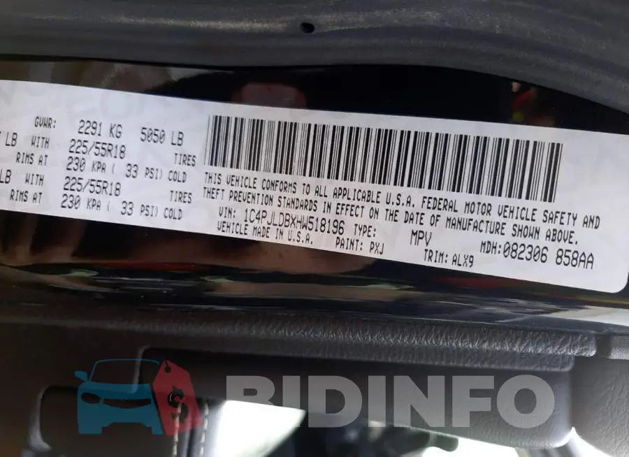 1C4PJLDBXHW518196 Photo# 12