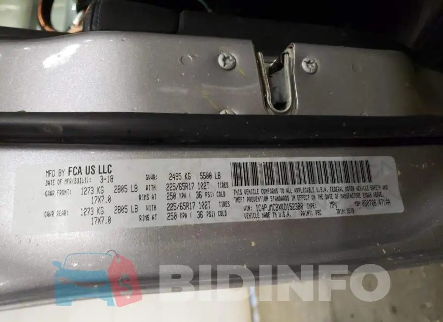 1C4PJMCBXKD152380 Photo# 12