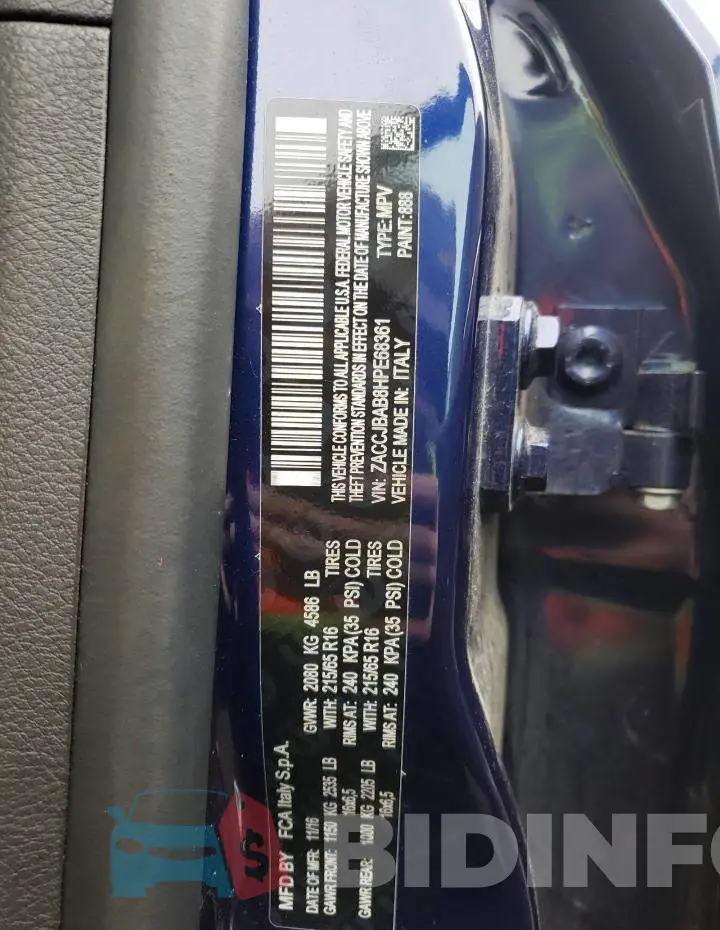ZACCJBAB8HPE68361 Photo# 10