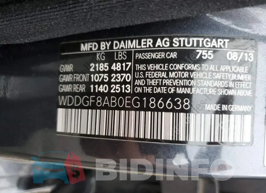 WDDGF8AB0EG186638 Photo# 10