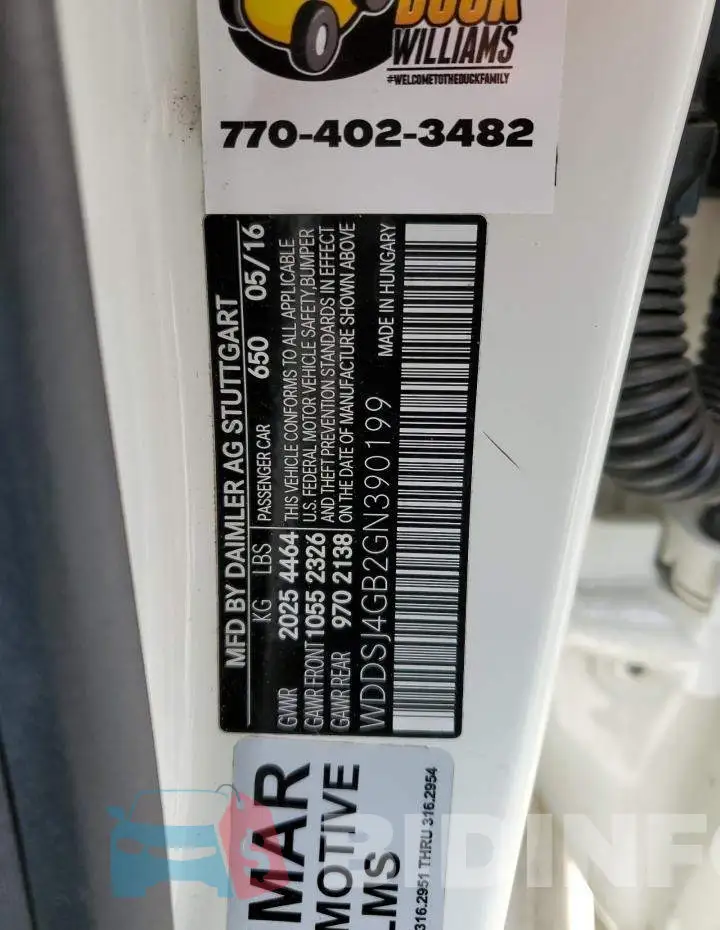 WDDSJ4GB2GN390199 Photo# 12