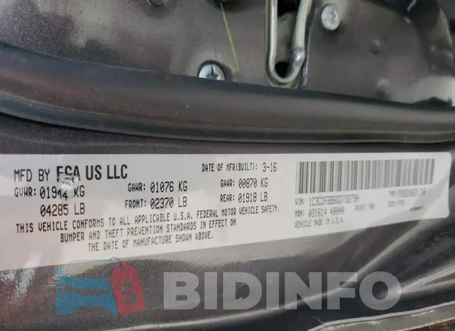1C3CDFBB6GD732790 Photo# 10